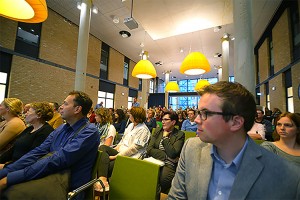 Room filled with medical researchers for the launch of Castor EDC at Radboudumc