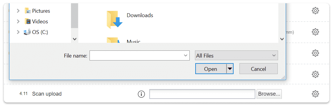 upload file