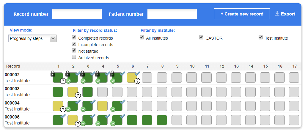 patient progress dashboard