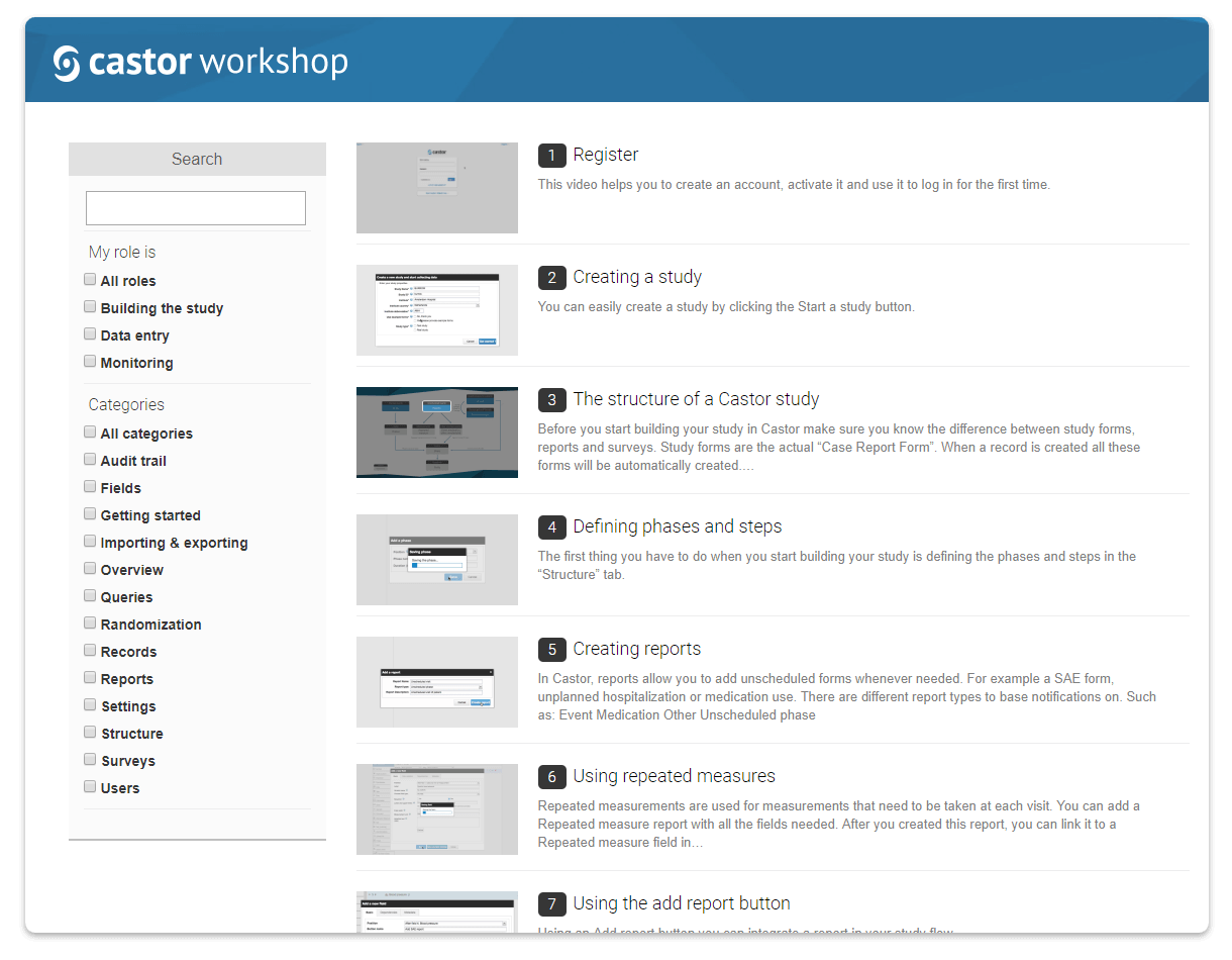 Castor Workshop