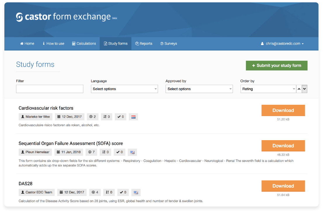 Form exchange