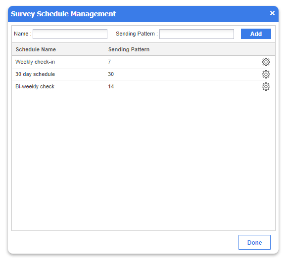 survey schedule management
