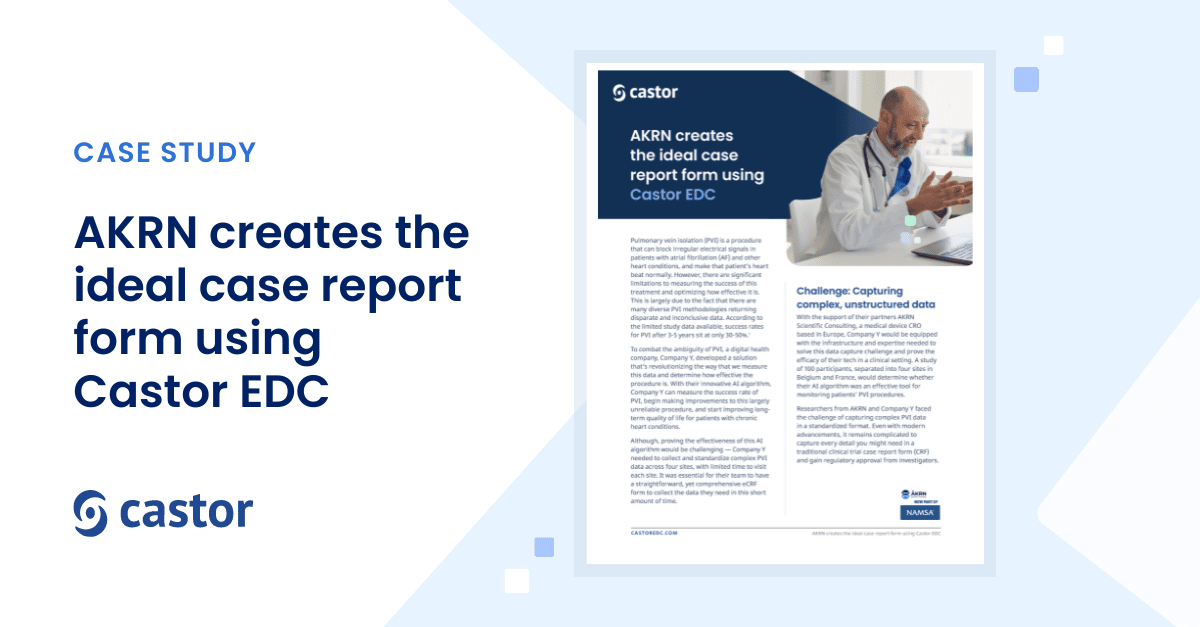 AKRN creates the ideal case report form using Castor EDC